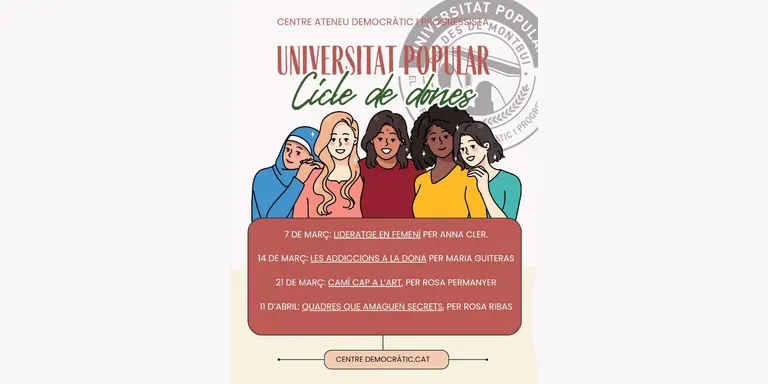 El mes de març comença el Cicle de Dones a la Universitat Popular de Caldes