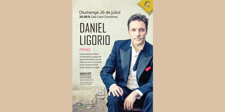 Concert de piano amb Daniel Ligorio a la Sala de Sant Domènec de la Seu