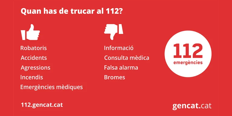 Augmenten aquest estiu un 5,5 per cent les trucades des de l'Alt Pirineu i Aran al telèfon d'emergències 112