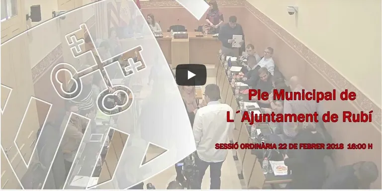 Ple ordinari de febrer de l'ajuntament de Rubí