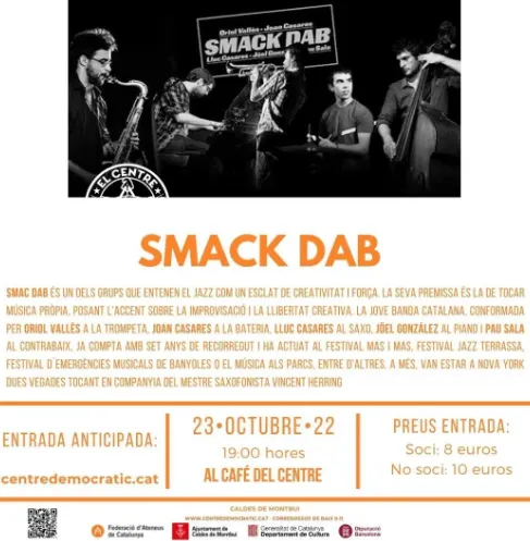 Smack Dab portarà el seu jazz amb accent jove al Cafè del Centre