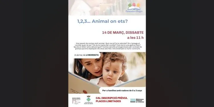 Contes per a nadons aquest dissabte a la Biblioteca Joan Martorell Coca de Roda de Berà