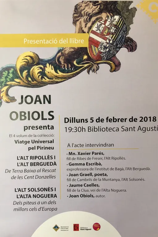Joan Obiols publica el quart volum de 'Viatge universal pel Pirineu'