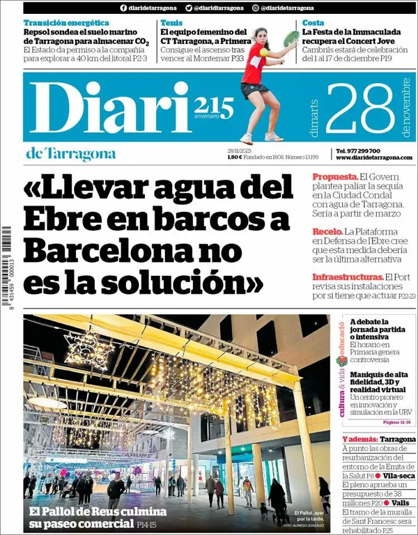 Cop d'ull als diaris d'aquest dimarts 28 de novembre