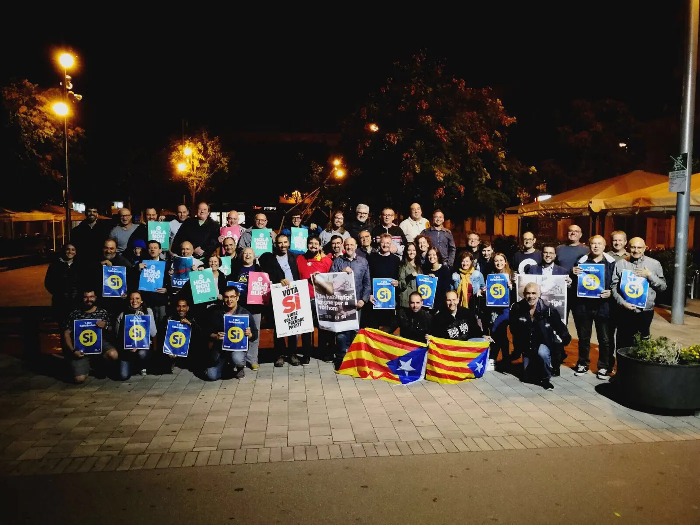 Acte conjunt d'inici de campanya pel 'Sí' d'ERC-JxP, PDECAT, CUP, ANC i Òmnium Cultural