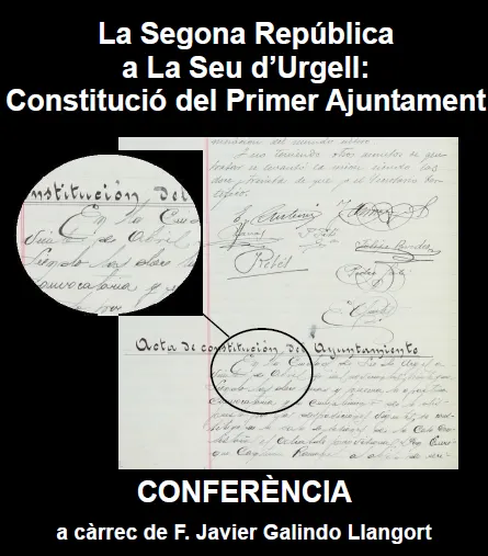 Francisco Javier Galindo ofereix la conferència "La Segona República a la Seu: la constitució del primer ajuntament"
