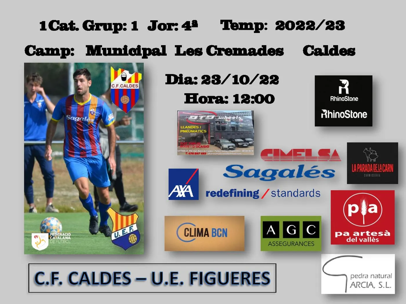 El CF Caldes rep el Figueres en el primer examen important a Primera Catalana