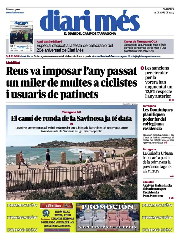 Cop d'ull als diaris d'aquest divendres 15 de març