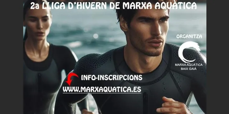 La platja de la Pallisseta de Roda de Berà acull aquest diumenge la segona prova de la Lliga Popular d’Hivern de Marxa Aquàtica