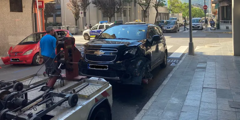 Accident lleu al carrer de Llorenç Tomàs i Costa de la Seu d'Urgell