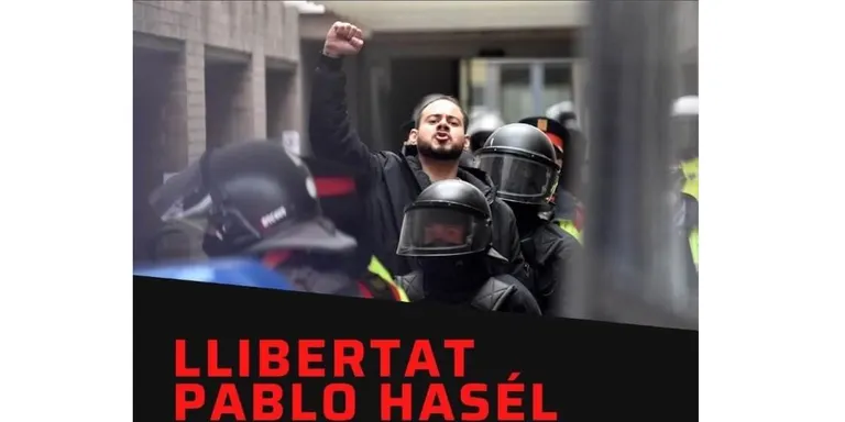 Convoquen una manifestació de suport al raper Pablo Hasél