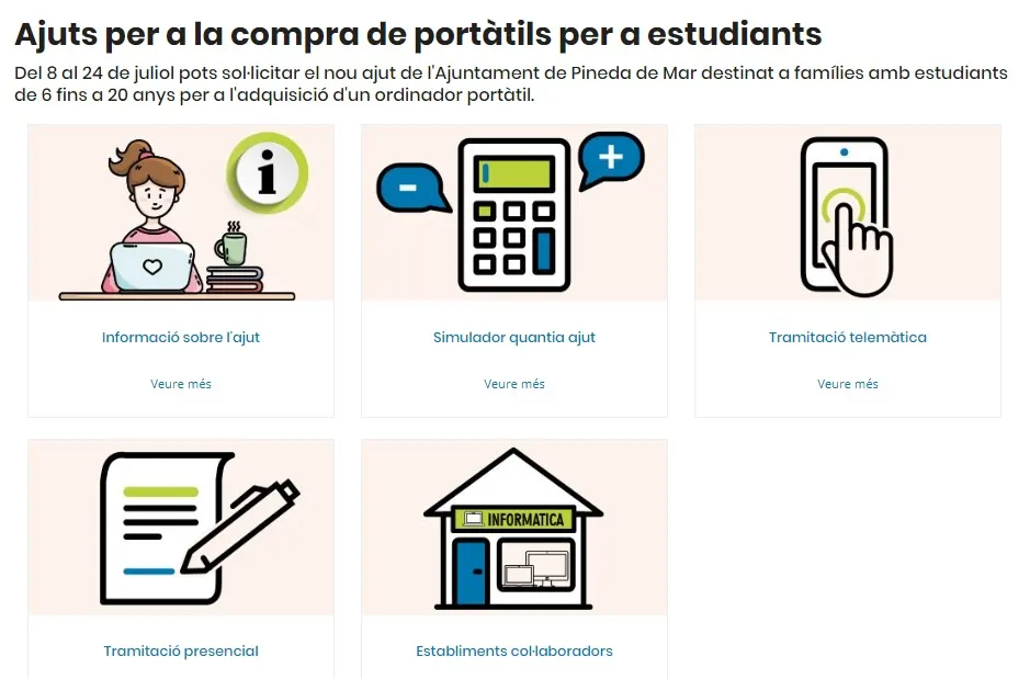 Fins aquest divendres es poden demanar ajuts per la compra d'ordinadors per a estudiants