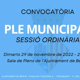 Ple municipal ordinari de l’Ajuntament de Begur, 29 de novembre 2022 - episode art