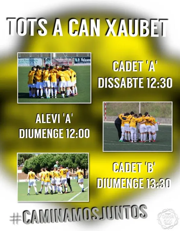 Els equips Cadet A i B i Aleví A de l'Aquahotel FC poden pujar de categoria