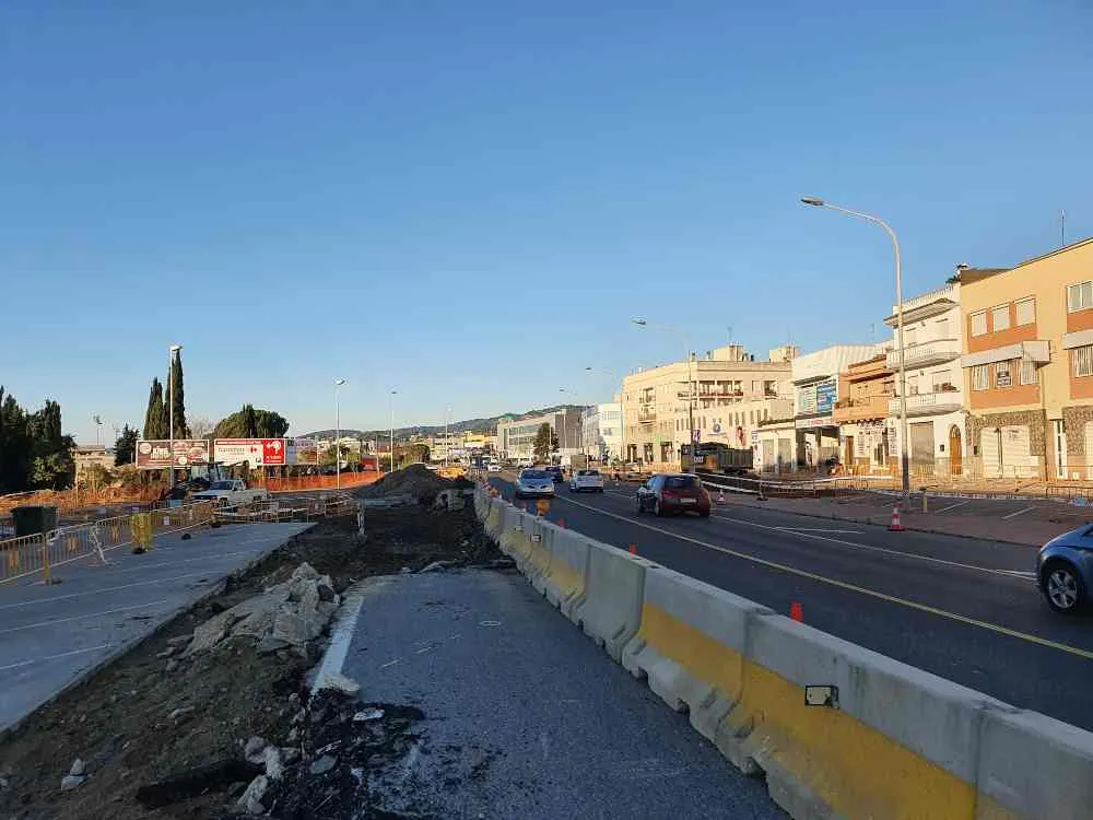 Comença la segona fase de les obres del giratori de la N-II a Les Creus