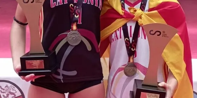 Berta Clavel i Berta González, campiones d’Espanya de Volei