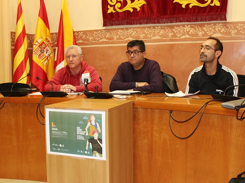 Xavi Izquierdo, Juan López i Vicente Blasco en la presentació del cros