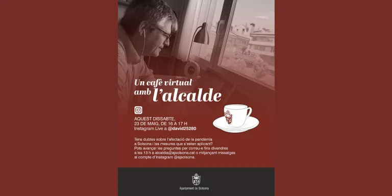 David Rodríguez convida la ciutadania a un cafè virtual per fer balanç de la gestió de la pandèmia a Solsona