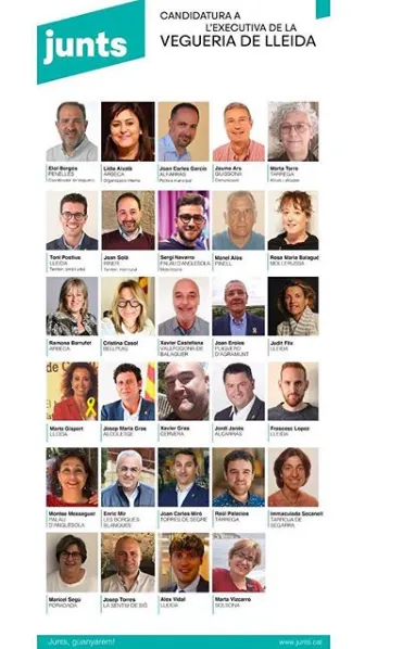 Tres membres del Solsonès a l'executiva de Junts a la Vegueria de Lleida