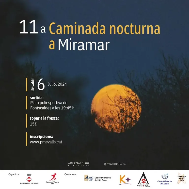 Arriba l’onzena edició de la Caminada Nocturna entre Fontscaldes i Miramar
