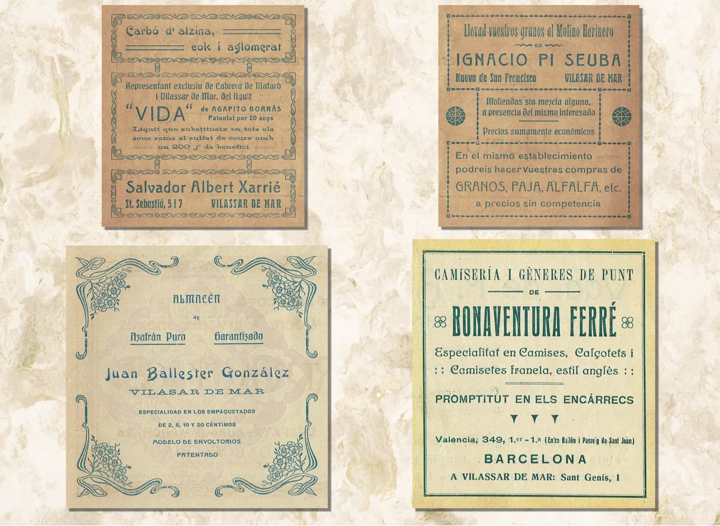 La publicitat per la Festa Major de 1917, 1921 i 1928, a la Biblioteca