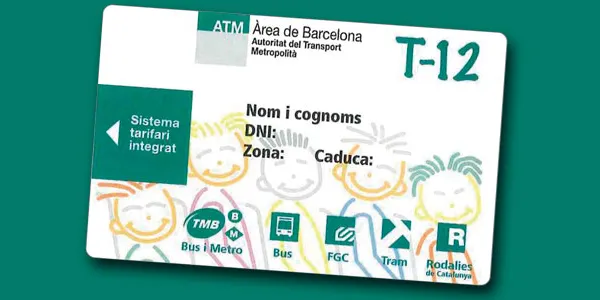 Transport públic gratuït per a nois i noies d’entre 4 i 16 anys, amb la T-16
