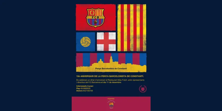 La Penya Barcelonista de Constantí celebra el seu 15è aniversari