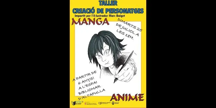 Un taller de dibuix fomenta el coneixement del fons bibliogràfic artístic de la Biblioteca d'Altafulla