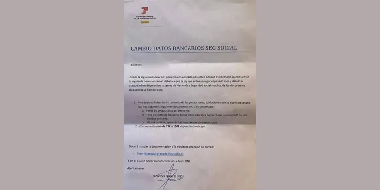 Els Mossos alerten d'una estafa a través d'una falsa carta de la Seguretat Social