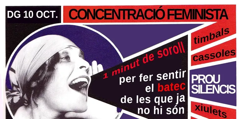 Les Filomenes organitzen un minut de soroll en memòria de les víctimes per la violència masclista