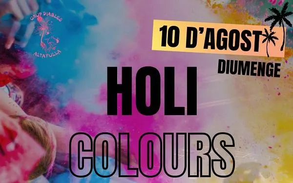 Segona jornada de ‘Holi Colours’ del Grup de Diables d’Altafulla aquest diumenge a la plaça Consolat de Mar