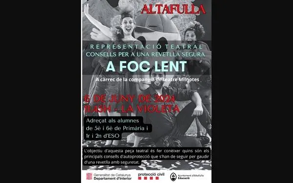 Altafulla acull la representació d’una obra de teatre que convida els joves a gaudir de les revetlles amb seguretat