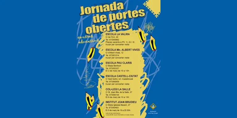 Jornades de portes obertes als centres educatius de la Seu de cara al curs 2013-2014