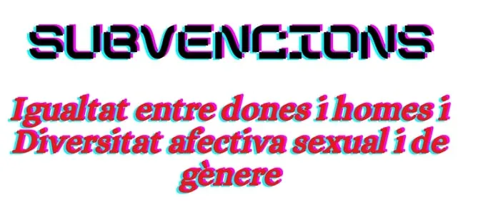 Oberta la convocatòria de subvencions per a entitats que realitzin activitats en matèria d’igualtat de gènere i/o LGTBI+