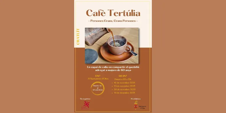 Olius organitza diverses sessions de cafè tertúlia per a la gent gran del municipi