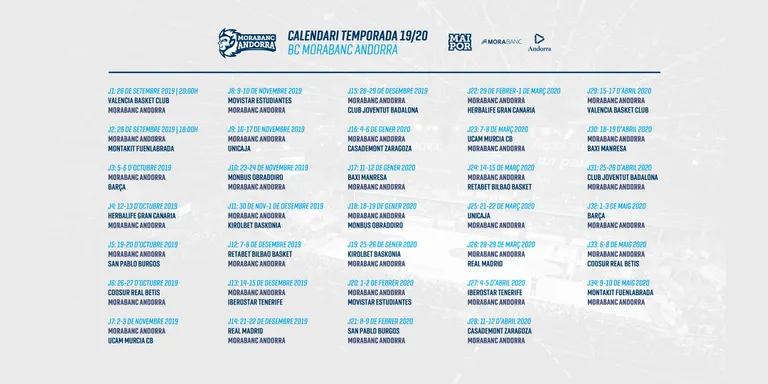 El MoraBanc Andorra rebrà el Barça a la tercera jornada de la Lliga ACB