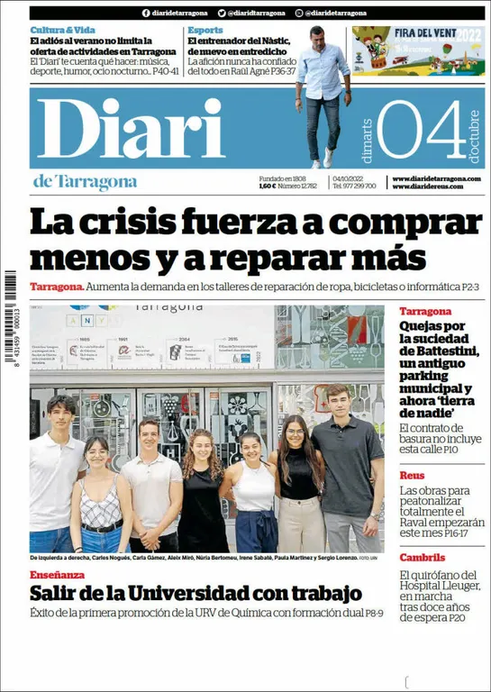 T'expliquem les portades dels diaris del territori d'aquest 4 d'octubre