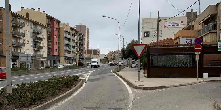 Tall de la N-II a la zona de Can Teixidor