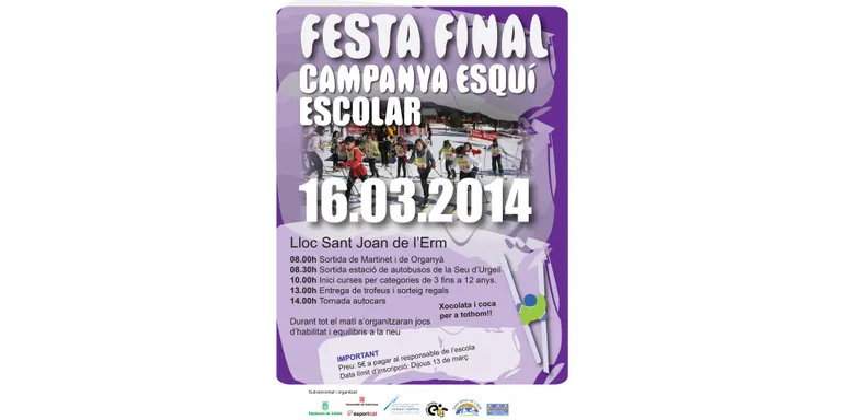 Sant Joan de l'Erm acollirà aquest diumenge la Festa de l'Esquí Escolar