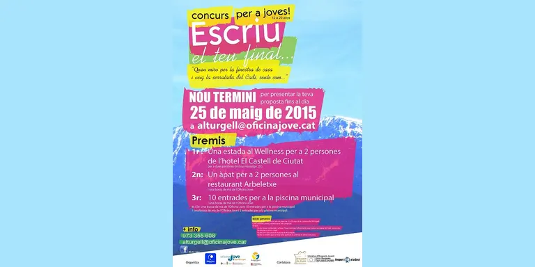 S'amplia el termini del concurs de relats breus per a joves 'Escriu el teu final'