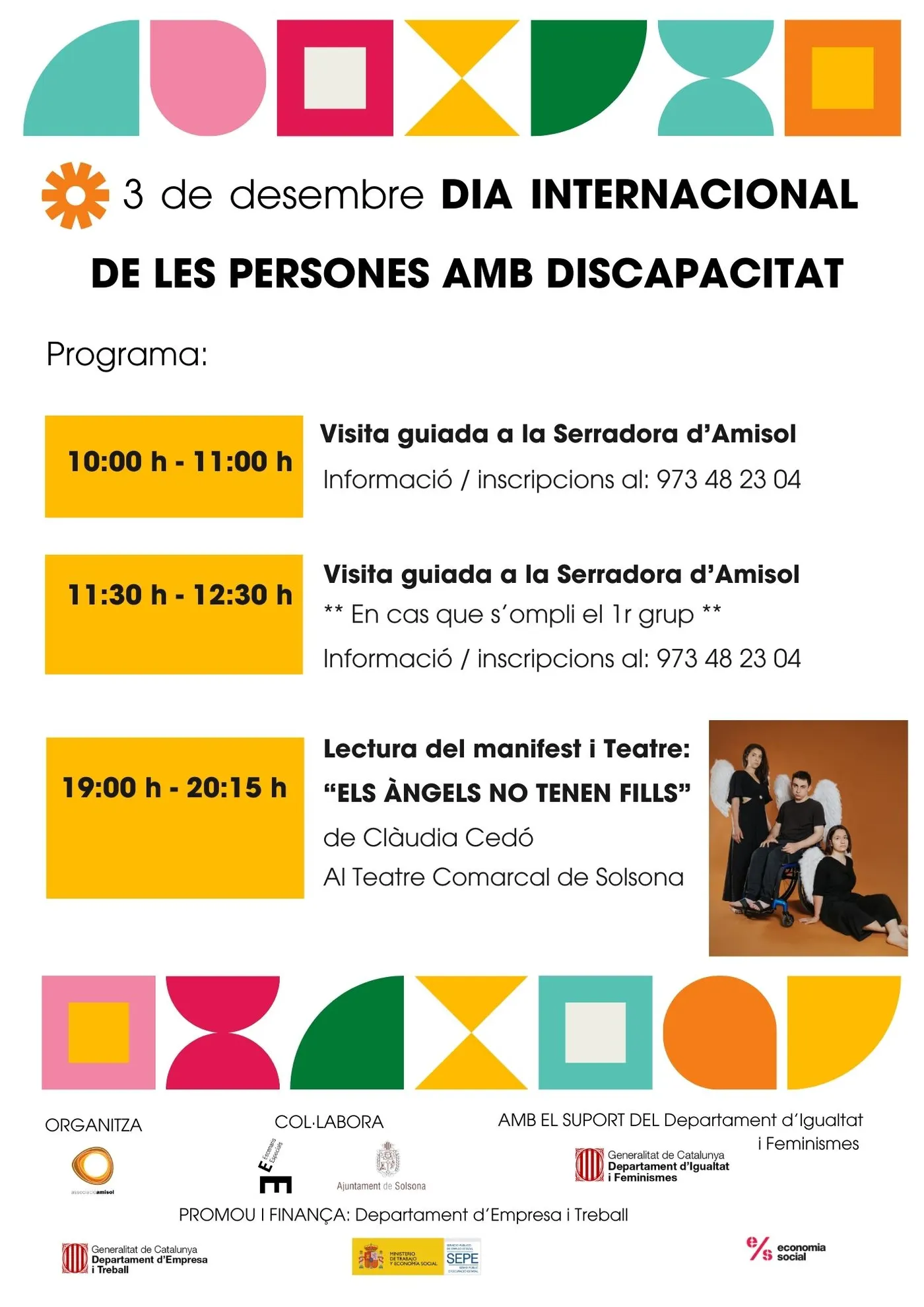 L'Amisol proposa visites guiades a la serradora i teatre per commemorar el Dia Internacional de les Persones amb Discapacitat