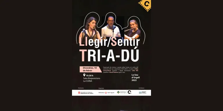 La Biblioteca Sant Agustí proposa l'espectacle de música i poesia 'Llegir/Sentir TRI-A-DÚ'
