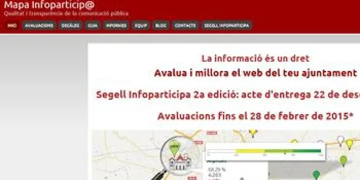 El web de l'Ajuntament rep el segell Infoparticip@ de qualitat i transparència