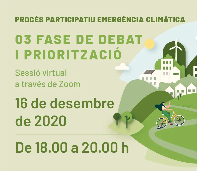 Arriba la sessió de debat del procés participatiu pel Pla d’Acció Climàtica local