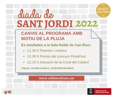 Caldes prepara plans B per a un Sant Jordi amb previsió de pluja