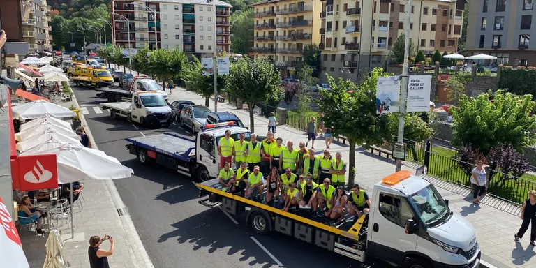 Gruistes d'assistència en carretera del Pirineu reclamen millores laborals