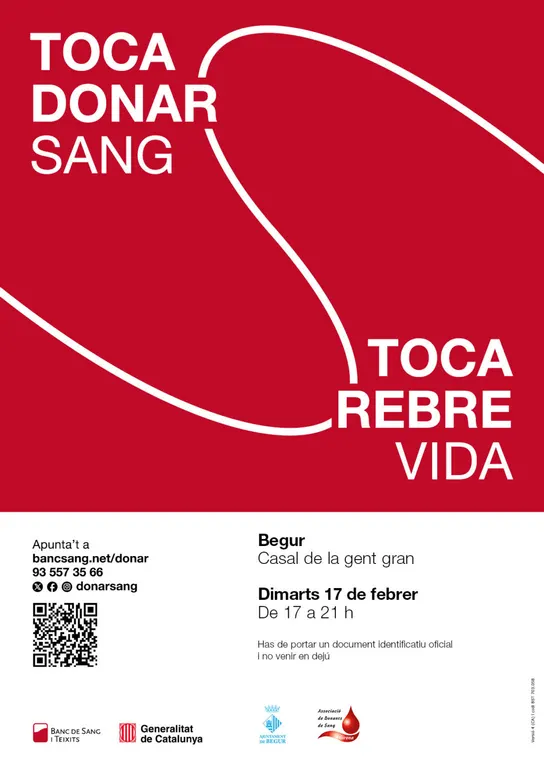 Begur organitza una nova jornada de donació de sang i plasma el dimarts 17 de febrer