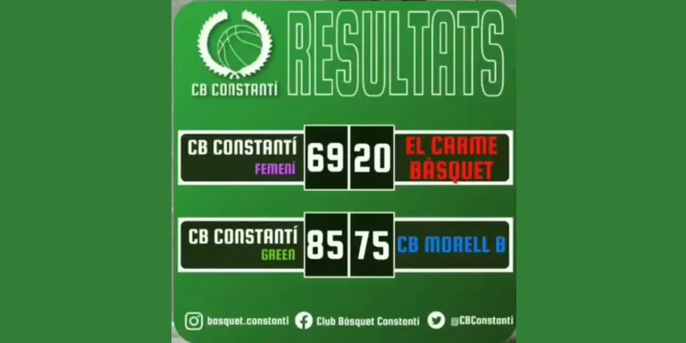 Doble victòria del sènior femení i green del Club Bàsquet Constantí