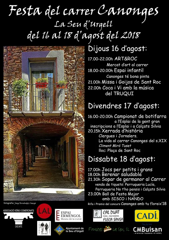 Ampli ventall d'activitats per celebrar la Festa Major del Carrer dels Canonges