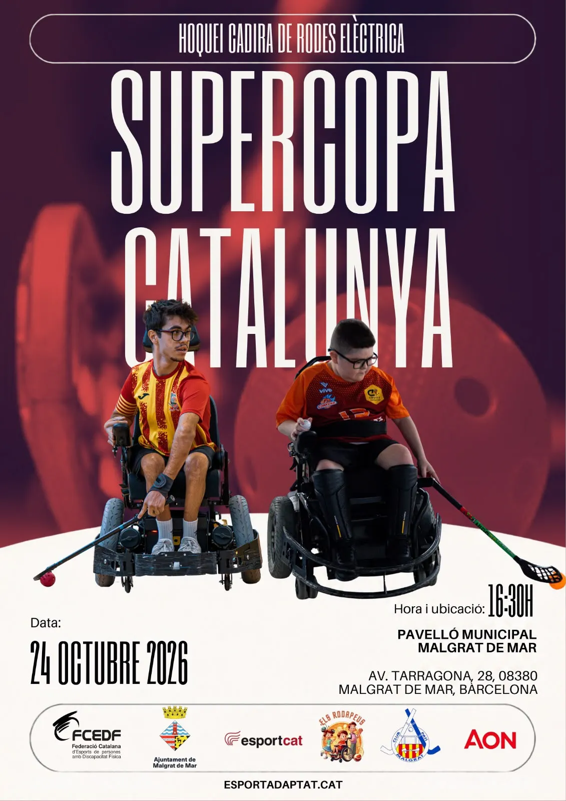 La Supercopa Catalunya d’hoquei en cadira de rodes elèctrica es disputarà aquest dissabte a Malgrat